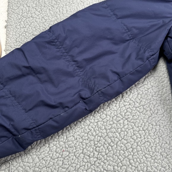 LL Bean Puffer Downtek Jacket Men Medium Reg Blue Removable Hood Pertex 295958 - Picture 12 of 16